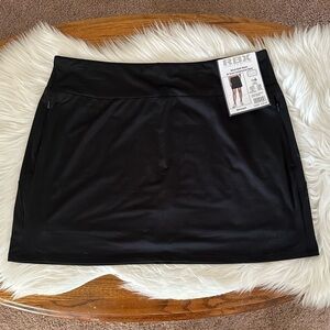 RBX Black Skort with Compression Shorts in Mesh Knit